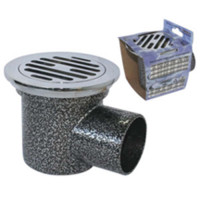 СИФОН ПОДОВ РОГОВ Ф95ММ С РЕШАТКА ХРОМ