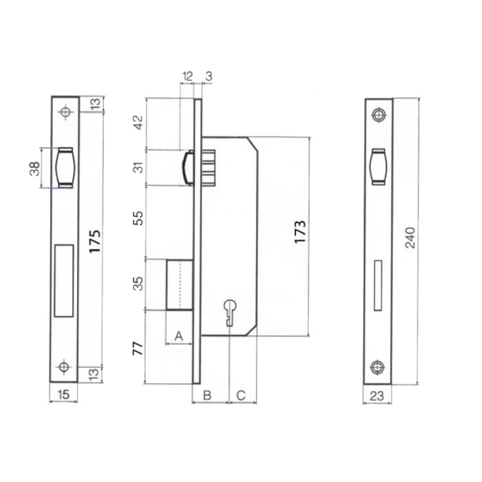 LOCK 5 WITH CASK/ 3 KEYS PREMIUMFIX - valerii.com