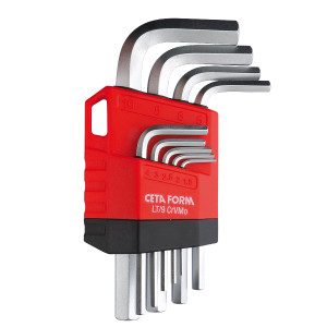 9 PIECE HEXAGONAL KEY SET SHORT ARM