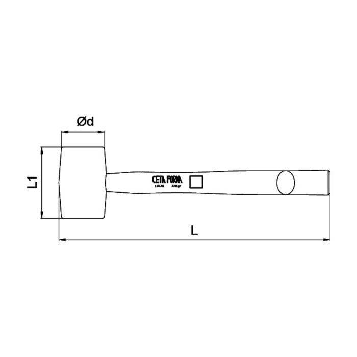 ЧУК ГУМЕН С ДЪРВЕНА ДРЪЖКА CETA-FORM - valerii.com