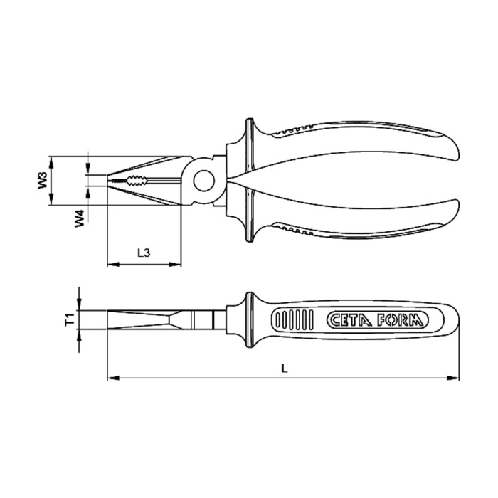ПРАВИ КОМБИНИРАНИ КЛЕЩИ Е01-43 CF - valerii.com