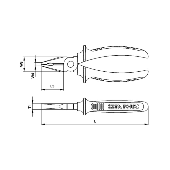ПРАВИ КОМБИНИРАНИ КЛЕЩИ Е01-43 CF - valerii.com