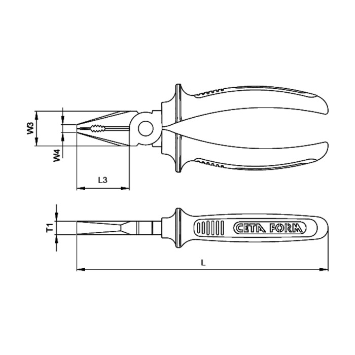 ПРАВИ КОМБИНИРАНИ КЛЕЩИ Е01-43 CF - valerii.com