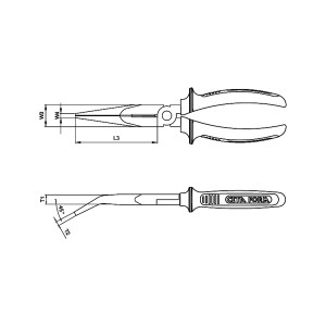 BENT SPINE NOSE PLIERS(Е16-11)200 CF