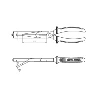 BENT SPINE NOSE PLIERS(Е16-43)160 CF