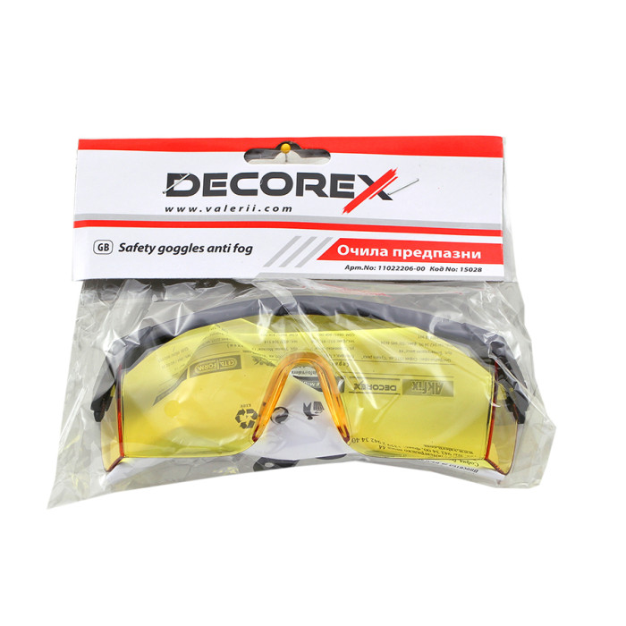 ОЧИЛА ПРЕДПАЗНИ DECOREX ANTI FOG - valerii.com