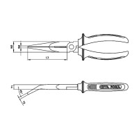BENT SPINE NOSE PLIERS(Е16-43)200 CF