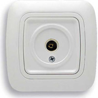 РОЗЕТКА ЗА КОАКСИАЛ GOKKU БЯЛА