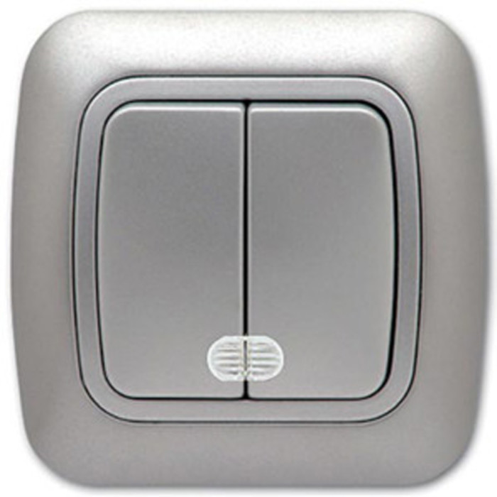 КЛЮЧ ДВОЕН GOKKU СВЕТЕЩ СИВ МЕТАЛИК - valerii.com