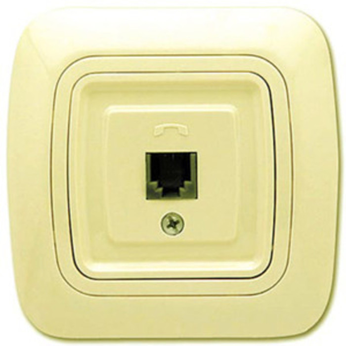 РОЗЕТКА ЗА ТЕЛЕФОН GOKKU КРЕМ - valerii.com