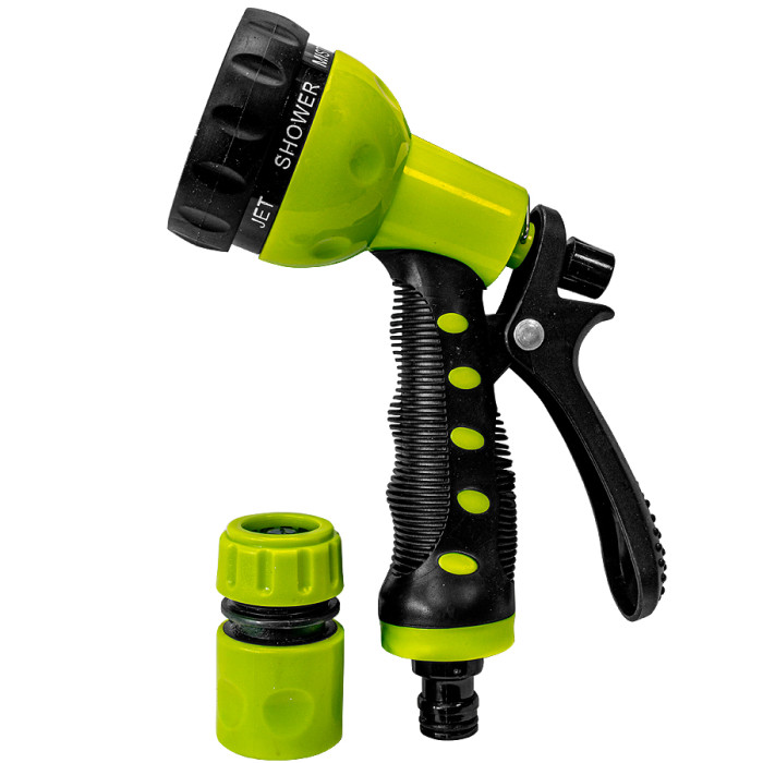 ПИСТОЛЕТ ЗА ПОЛИВАНЕ HERLY 7 ФУНКЦИИ С КОНЕКТОР - valerii.com