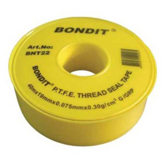 THREAD SEAL TAPE 19 mm x 40 m x 0.075 BONDIT - valerii.com