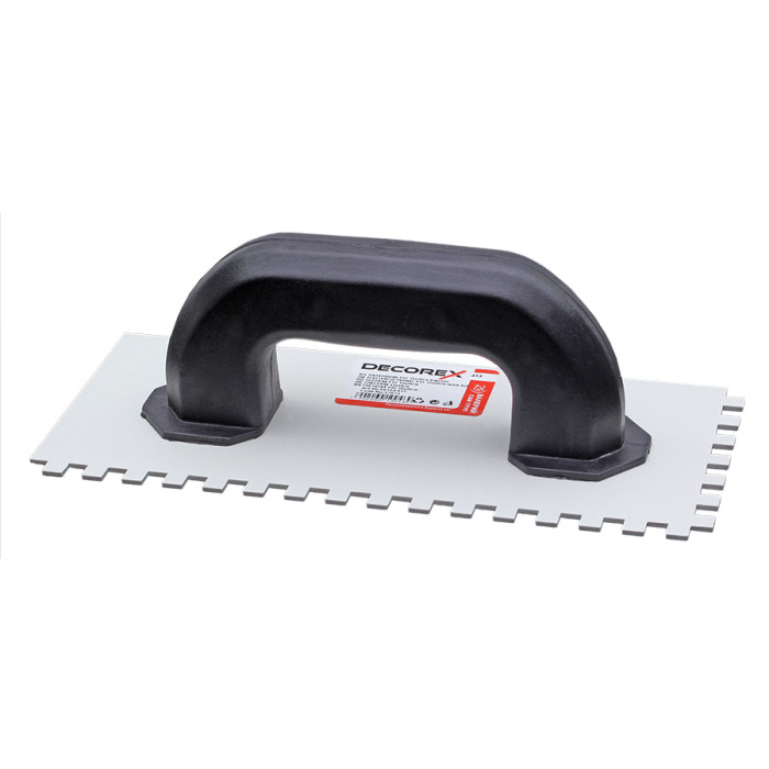 PLASTERING TROWEL PVC 12*26CM NOTCH 8*8MM DECOREX - valerii.com