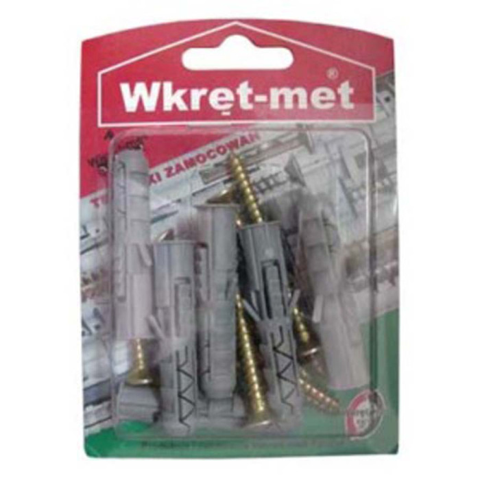 ДЮБЕЛ ЗА ОБЩИ ЗАКРЕПВАНИЯ С ВИНТ НА БЛИСТЕР WKRET-MET 10X80MM 4БР - valerii.com