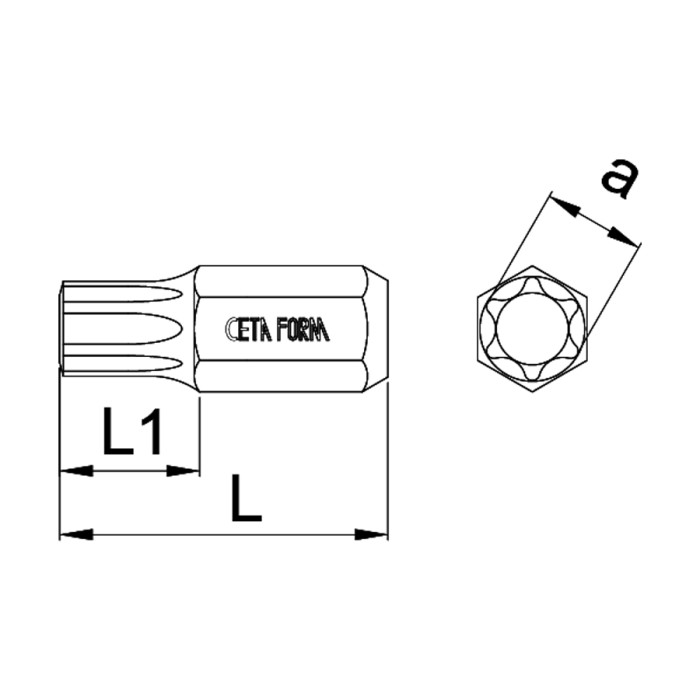 НАКРАЙНИК ЗА ВЛОЖКА TORX 30MM CF - valerii.com