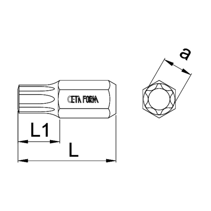 НАКРАЙНИК ЗА ВЛОЖКА TORX 30MM CF - valerii.com