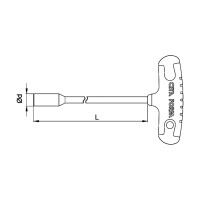 CHEIE LUNGA TUBULARA PENTRU BOLTURI T-