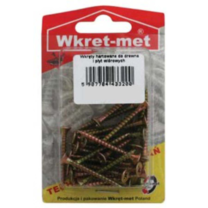 ВИНТ ЗА ДЪРВО 4.0X20 40БР WKRET-MET - valerii.com