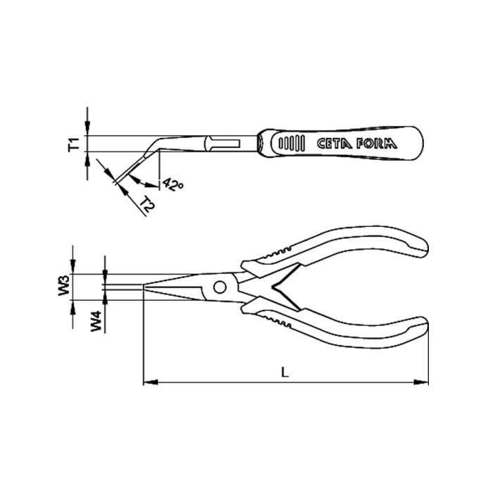 КЛЕЩИ ЧОВКИ-КРИВИ ULTIMA CETA-FORM 130ММ - valerii.com