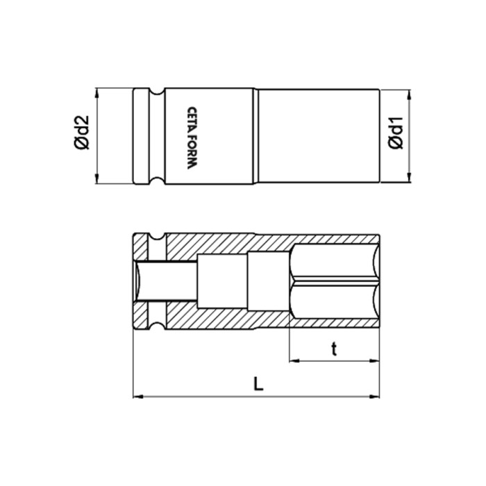 ВЛОЖКА УДЪЛЖEНА 1/2 УДАРНА CETA-FORM - valerii.com