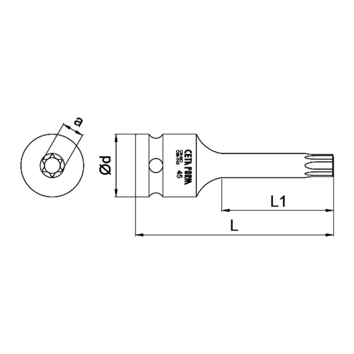 ВЛОЖКА 1/2 УДАРНА CETA-FORM T60 - valerii.com