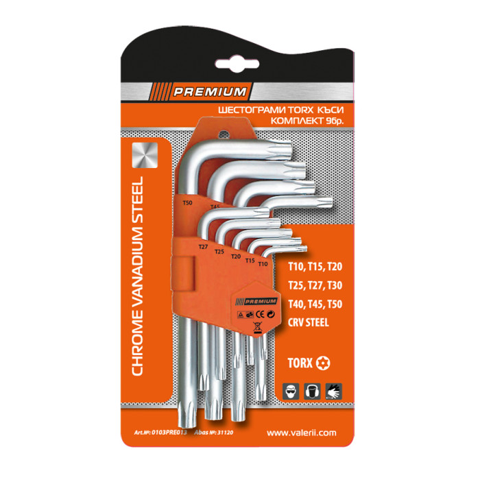 ШЕСТОГРАМИ  9 БРОЯ КЪСИ TORX PREMIUM - valerii.com