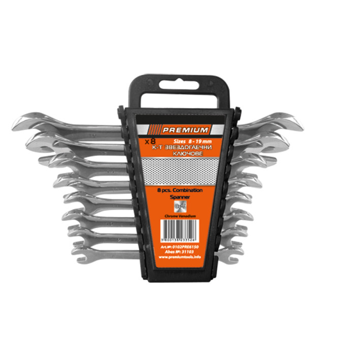КЛЮЧ ГАЕЧЕН PREMIUM 6 бр. КОМПЛЕКТ ОТ 6мм ДО 17мм - valerii.com