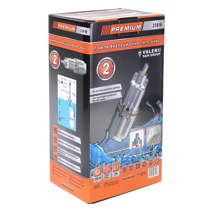 ПОМПА ТИП БИБО 250W 1080Л/Ч PREMIUM - valerii.com