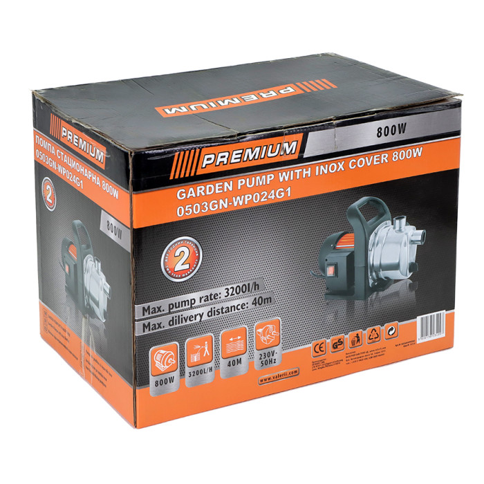 СТАЦИОНАРНА ПОМПА 800W INOX PREMIUM - valerii.com