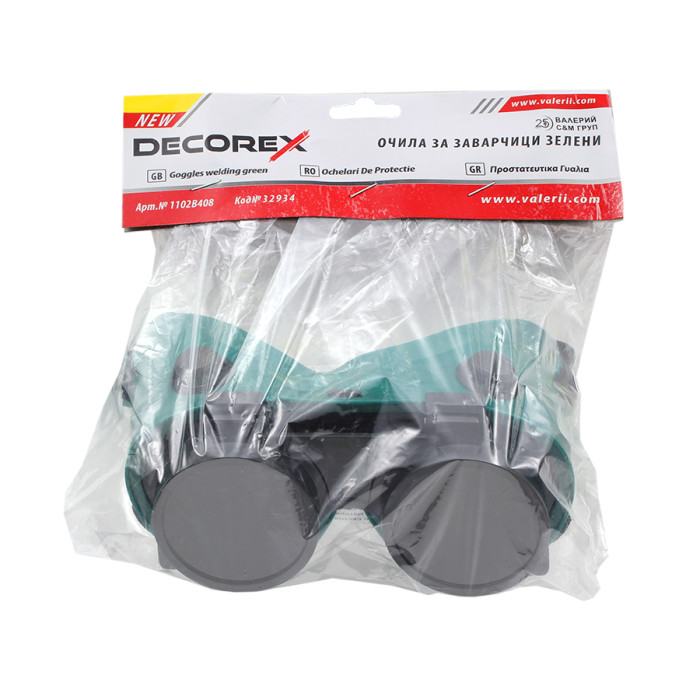 ОЧИЛА ПРЕДПАЗНИ ЗА ЗАВАРЧИЦИ DECOREX ЗЕЛЕНИ - valerii.com
