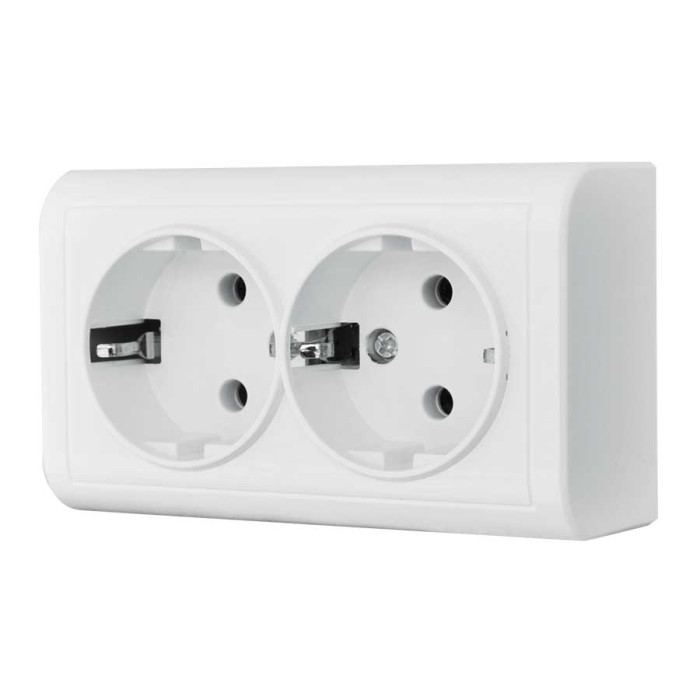DOUBLE EARTHED SOCKET SURFACE MOUNT
WHITE ANURA - valerii.com
