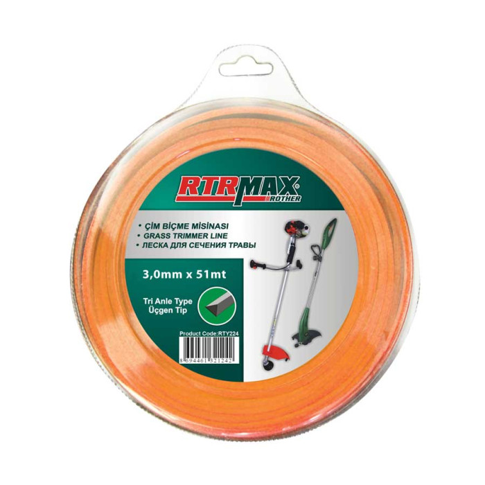 КОРДА ЗА МОТО ТРИМЕР RTR-MAX 3.0ММ*51М УСУКАНА - valerii.com