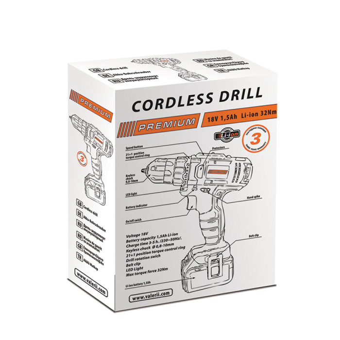 АКУМУЛАТОРНА БОРМАШИНА 18V 32Nm B1 PREMIUM HD - valerii.com
