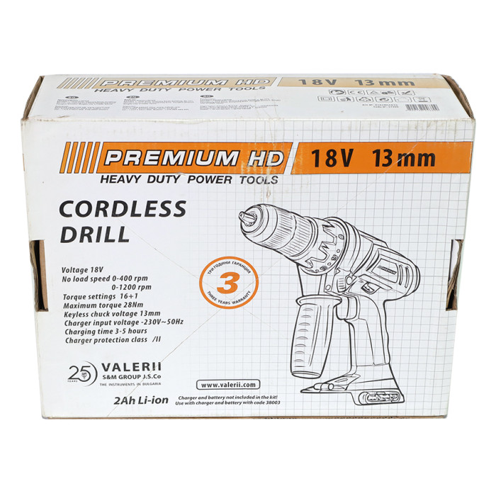 АКУМУЛАТОРНА  БОРМАШИНА 18V SOLO PREMIUM HD - valerii.com