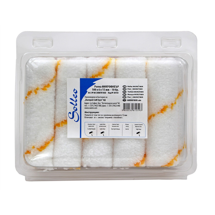 РОЛКА МИКРОФИБЪР 100х12x15 10 бр. DECOREX - valerii.com
