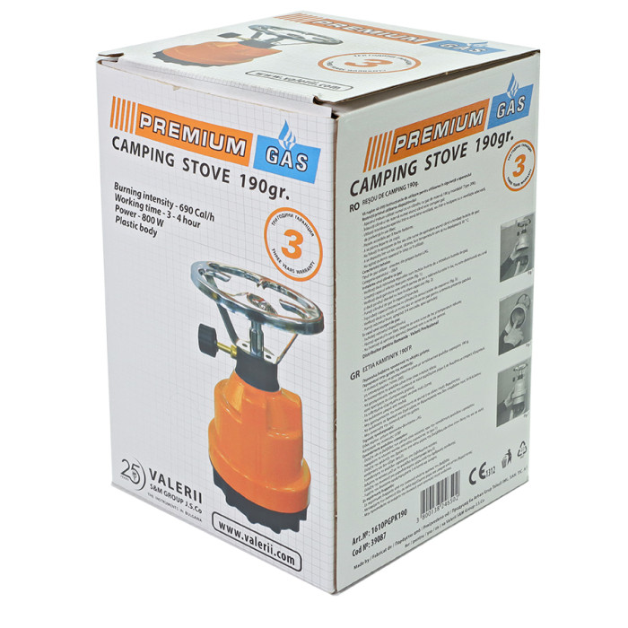 CARTRIDGE STOVE WITH PLASTIC BODY
190gr - valerii.com