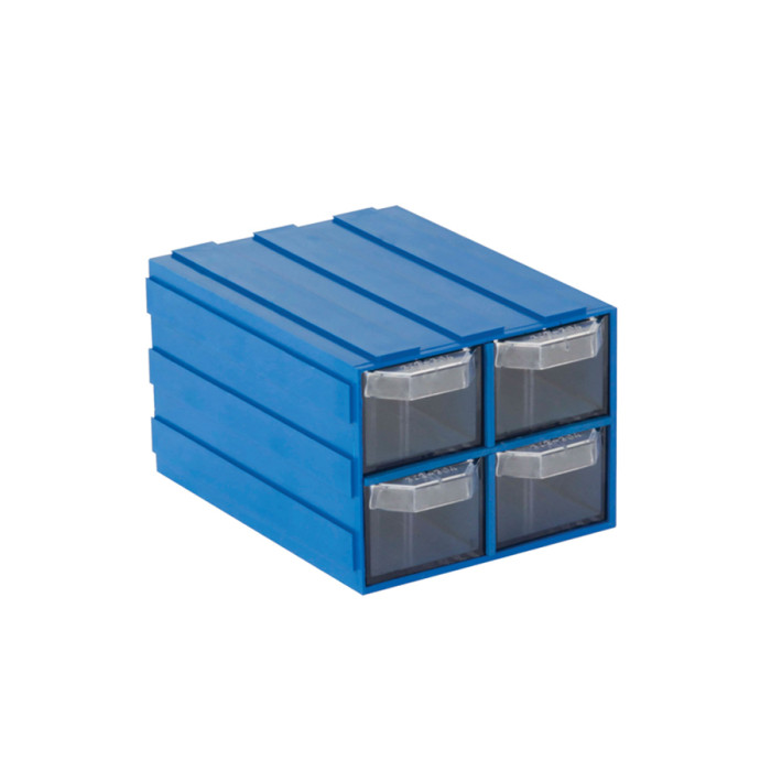 PLASTIC BOX WITH DRAWER 304 105*135*85
QUATRO BLUE-TRANSPARENT - valerii.com