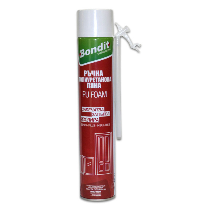 РЪЧНА ПОЛИУРЕТАНОВА ПЯНА BONDIT 750 мл - valerii.com