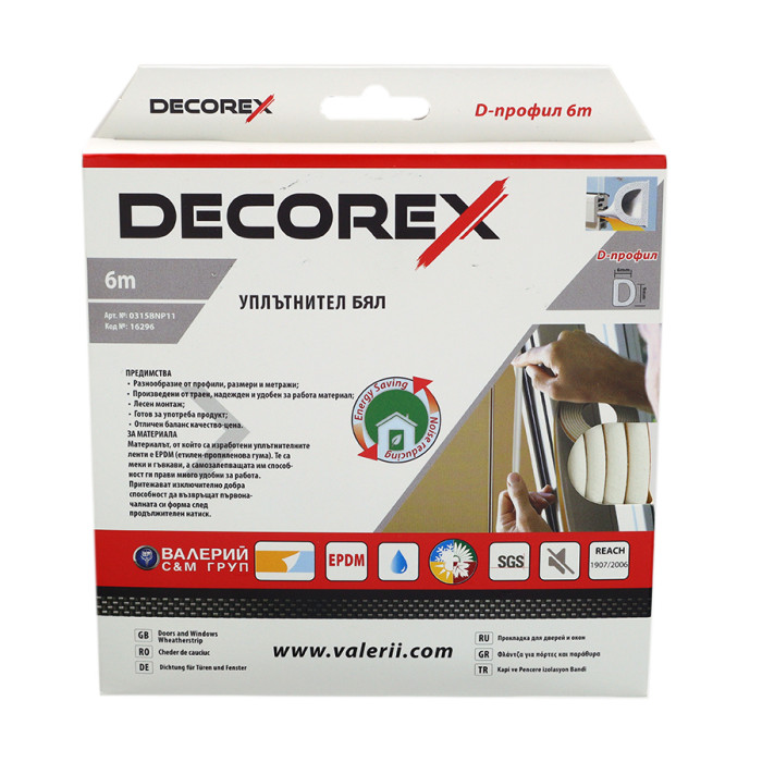 УПЛЪТНИТЕЛ Е ПРОФИЛ 6 М DECOREX - valerii.com