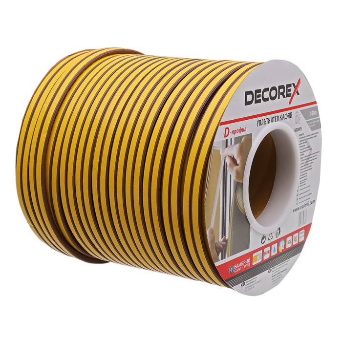 УПЛЪТНИТЕЛ Е ПРОФИЛ 4ММ*100М DECOREX - valerii.com