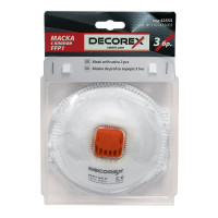 МАСКА ПРОТИВОПРАХОВА DECOREX КЛАПАН FFP1 NR D 3бр.