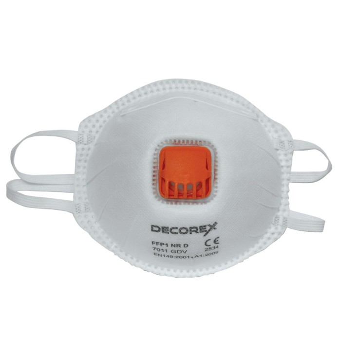 МАСКА ПРОТИВОПРАХОВА DECOREX КЛАПАН FFP1 NR D 3бр. - valerii.com