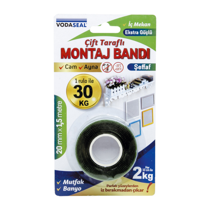 DOUBLE SIDED VHB TAPE CLEAR 20 mm x 1.5 m VS - valerii.com