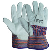 СИВИ РЪКАВИЦИ ОТ ТЕЛЕШКА КОЖА  DECOREX