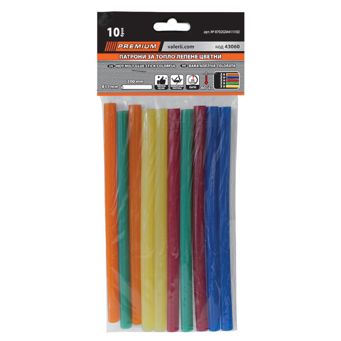 ПРЪЧКИ СИЛИКОН ЗА ТОПЛО ЛЕПЕНЕ ЦВЕТЕН - valerii.com