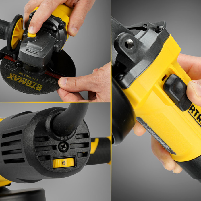 ЕЛЕКТРИЧЕСКИ ЪГЛОШЛАЙФ 710W RTRMAX RTM1080 - valerii.com