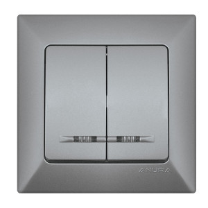 КЛЮЧ СЕРИЕН ANURA СВЕТЕЩ АЛУМИНИЕВ ЦВЯТ