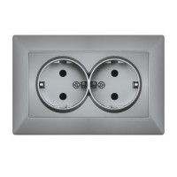 КОНТАКТ ДВОЕН ANURA АЛУМИНИЕВ ЦВЯТ