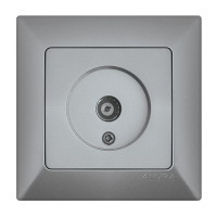 РОЗЕТКА ЗА КОАКСИАЛ ANURA АЛУМИНИЕВ ЦВЯТ