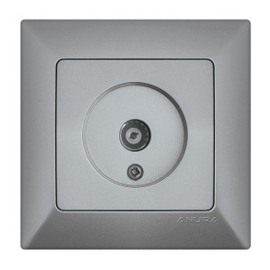 РОЗЕТКА ЗА КОАКСИАЛ ANURA АЛУМИНИЕВ ЦВЯТ